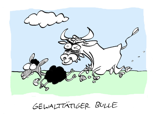 Cartoon: Vieh (medium) by Bregenwurst tagged gewalt,bullen,polizei,brutalität,rassismus,schaf