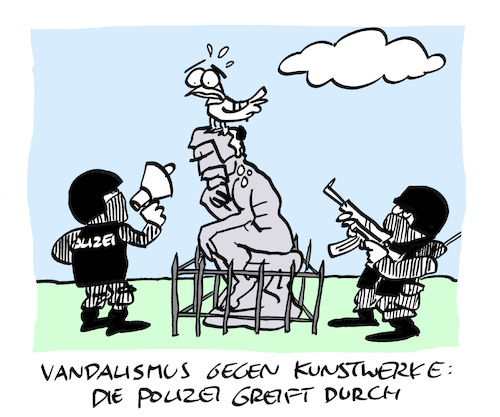 Cartoon: Vogelschiss (medium) by Bregenwurst tagged vandalismus,museen,kunstwerke,taube
