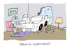 Cartoon: Einfuhr (small) by Bregenwurst tagged coronavirus,pandemie,test,drive,in,wohnzimmer