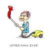 Cartoon: Spinnerei (small) by Bregenwurst tagged spiderman,spinne,superheld,staubsauger,exitus