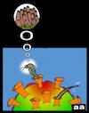 Cartoon: Snake Thinking coron as Ant hill (small) by APPARAO ANUPOJU tagged snake,corona,ant,hill