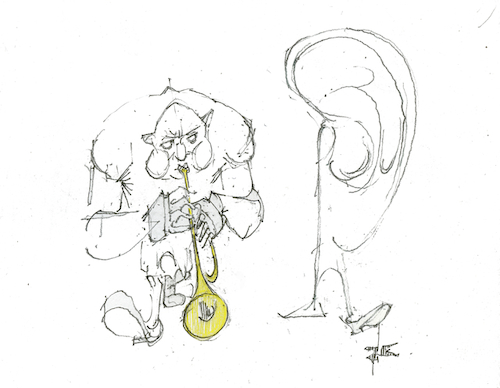 Cartoon: jazz (medium) by herranderl tagged return,of,rübezahl