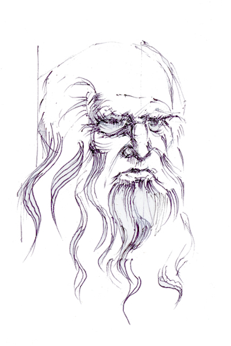 Cartoon: Leonardo da Vinci (medium) by herranderl tagged leonardo,da,vinci