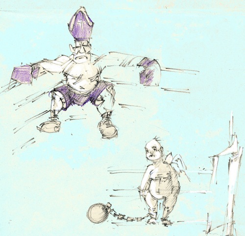 Cartoon: Pennsylvania (medium) by herranderl tagged vatikan,klerus,priester,konsorten,missbrauch