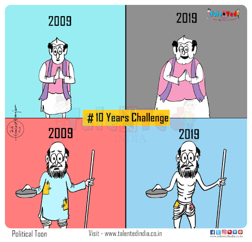 Cartoon: Today Cartoon On Fitness Challe (medium) by Talented India tagged cartoon,talented,talentedindia,talentednews,talentedcartoon
