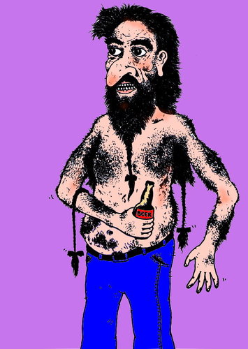 Cartoon: shaggy man (medium) by Barcarole tagged shaggy,man