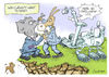 Cartoon: Curiosity (small) by Goodwyn tagged donkey,elephant,democrat,republican,curiosity,mars,cliff,bird,fight
