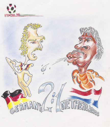 Cartoon: Germany-netherlands (medium) by bebetokaspi tagged voller,and,raikaard