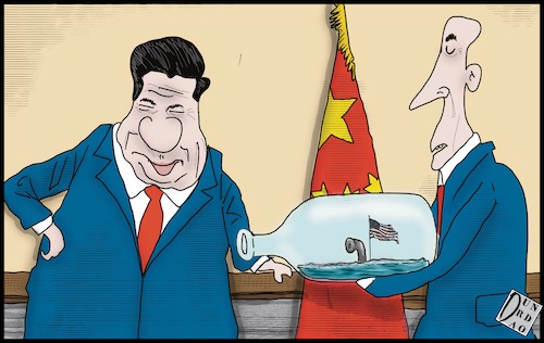 Cartoon: Guerra fredda (medium) by Christi tagged usa,gran,bretagna,australia,cina,sottomarino