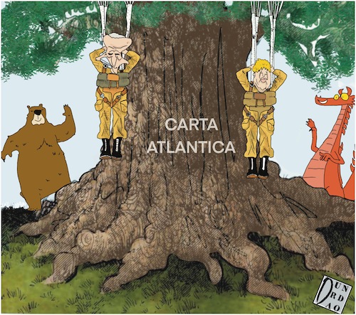 Cartoon: Patto angloamericano (medium) by Christi tagged biden,boris,cina,russia,pattoatlantico