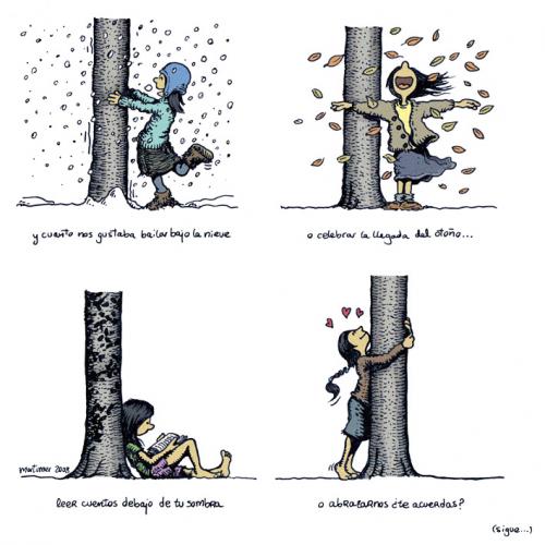 Cartoon: Abraza arboles 2 de 4 (medium) by mortimer tagged mortimer,mortimeriadas,cartoon,arbol,treebeing,deforestation,tree,hugger,abraza,arboles,abrazarboles,comic,ecologia
