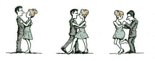 Cartoon: tango lessons (medium) by mortimer tagged mortimer,mortimeriadas,cartoon,sketch,tango,lesson,dance,baile,dancers,bailarines