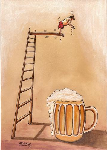 Cartoon: beer (medium) by menekse cam tagged beer
