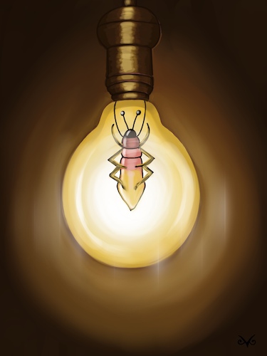 Cartoon: Energy Crisis and Possibilities (medium) by menekse cam tagged energy,crisis,possibilty,firefly,bulb,yimittos,greece,honorary,award