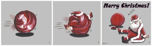 Cartoon: He is coming... 2 (medium) by menekse cam tagged year,new,christmas,merry,coming,is,claus,santa