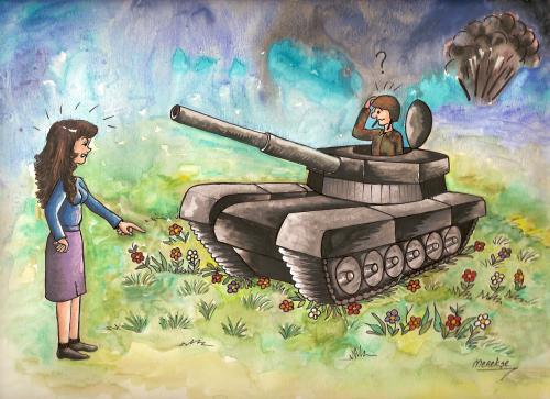 Cartoon: Tank (medium) by menekse cam tagged tank