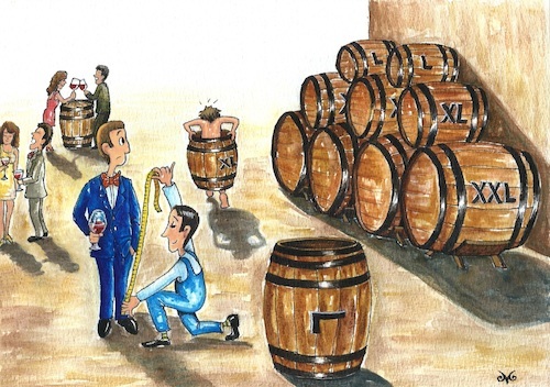 Cartoon: Wine World (medium) by menekse cam tagged wine,world,spirito,di,vino,selected,twenty,best,cartoon,italy,tun,barrel
