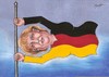 Cartoon: Angela MERKEL (small) by menekse cam tagged angela merkel portrait germany flag caricature cartoon