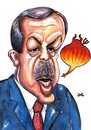 Cartoon: RTE (small) by menekse cam tagged recep,tayyip,erdogan,prime,minister,turkey,devil,speech,acts,political,politicians