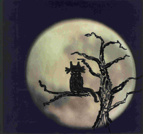 Cartoon: El Gato .Luna Notche . Notte (medium) by skätch-up tagged gato,katze,cat,mond,moon,luna