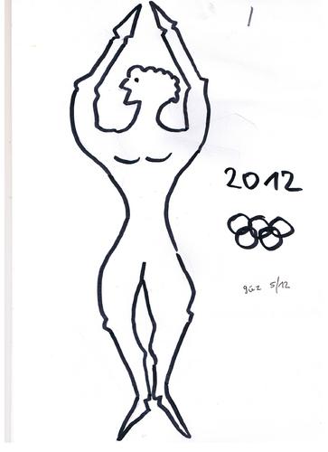 Cartoon: Olympische Spiele 2012 London (medium) by skätch-up tagged sports,games,olympic,london,2012,spiele,olympische,eleganz,turnen,frauen