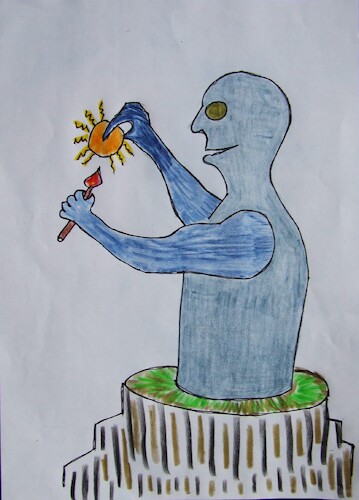 Cartoon: THE BURNING FIRE MATCHSTICK MAN (medium) by skätch-up tagged fire,match,hardware,ashes