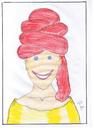Cartoon: Sweet Girl with  a Red Turban (small) by skätch-up tagged girl,towel,turban,mädchen,handtuch