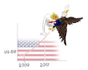 Cartoon: Trump Economy (small) by Sven Raschke tagged donald,trump,wirtschaft,bip,flagge,usa