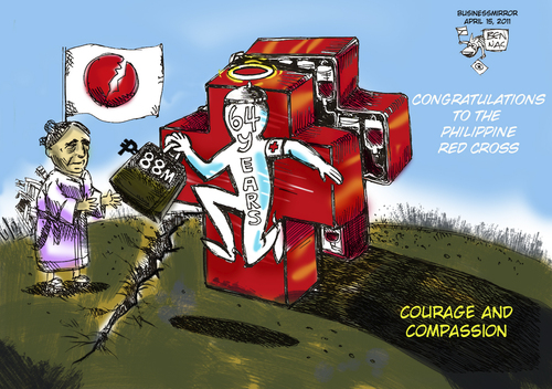 Cartoon: Red cross Philippines (medium) by bennaccartoons tagged red,cross
