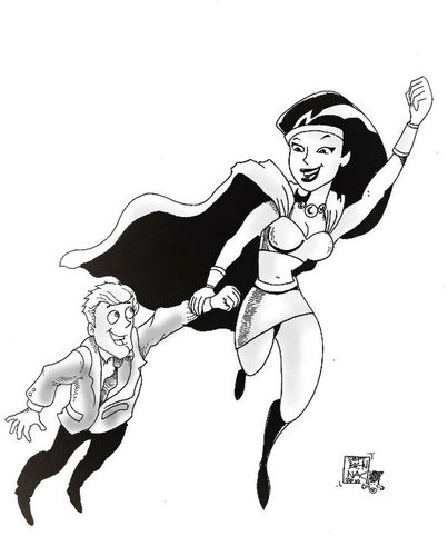 Cartoon: Who said guys are the heroes2! (medium) by bennaccartoons tagged heroes,women