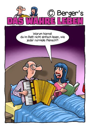 Cartoon: Akkordeon (medium) by Chris Berger tagged ziehharmonika,bette,ehe,buch,ziehharmonika,bette,ehe,buch