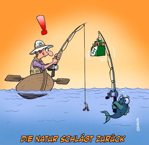 Cartoon: as above so below (medium) by Chris Berger tagged angeln,köder,haken,wurm,angler,bier,angeln,köder,haken,wurm,angler,bier
