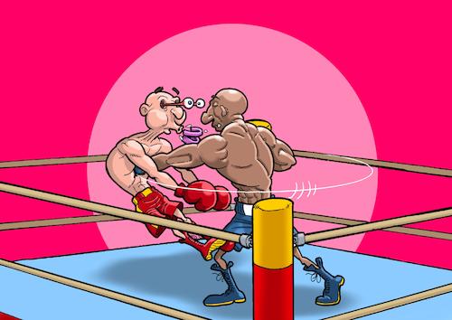 Cartoon: Boxer (medium) by Joshua Aaron tagged boxer,boxen,punch,ring,jab,haken,boxer,boxen,punch,ring,jab,haken