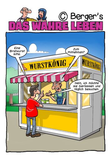 Cartoon: Imbissbude (medium) by Chris Berger tagged bratwurst,imbiss,würstelstand,bratwurst,imbiss,würstelstand