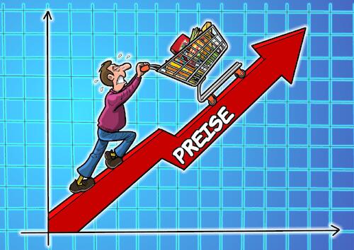 Cartoon: Steigende Preise (medium) by Joshua Aaron tagged inflation,preise,einkauf,shopping,einkaufswagen,konsum,konsument,teuerung,inflation,preise,einkauf,shopping,einkaufswagen,konsum,konsument,teuerung