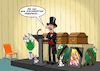 Cartoon: Begräbnisfeierlichkeiten (small) by Chris Berger tagged zauberer,assistentin,magier,zerteilte,zersägte,jungfrau