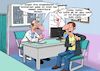 Cartoon: Beim Homöopathen (small) by Joshua Aaron tagged eingebildet,arzt,unsichtbar,homöopathisch