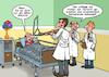 Cartoon: Beinbruch (small) by Chris Berger tagged pferd,tierarzt,beinbruch,notschlachtung,krankenhaus,patient,medizin,quereinsteiger
