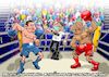 Cartoon: Boxen in Zeiten von Corona (small) by Chris Berger tagged boxen,corona,pandemie,kontaktsport,abstand