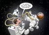 Cartoon: Diarrhoe im Weltall (small) by Chris Berger tagged durchfall,dünnschiss,diarrhoe,astronaut,all,weltraum,rakete