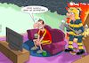 Cartoon: Elfmeter (small) by Chris Berger tagged fussball,em,feuerwehr,elfmeter,brand,haus,feuer