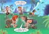 Cartoon: Extremsport in der Steinzeit (small) by Chris Berger tagged steinzeit,aufrechter,gang,primitiv,neandertaler,cro,magnon,lucy,urzeit