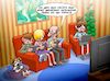 Cartoon: Family Time (small) by Chris Berger tagged familie,zusammen,gemeinsam,social,media,smartphone,tablet,tv,sozial,asozial