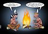 Cartoon: Indianer (small) by Chris Berger tagged corona,app,covid,pandemie,indianer,friedenspfeife