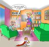 Cartoon: Kater (small) by Chris Berger tagged katze,verwöhnen,haustier,könig,herrscher,kater