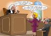 Cartoon: Kluge Entscheidung (small) by Chris Berger tagged gattenmord,ehemann,mörderin,gerichtsverfahren,gericht,richter