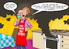 Cartoon: Koch (small) by Joshua Aaron tagged koch,kochen,rezept,huhn,hühnchen,hähnchen,backofen,chef