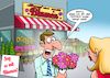Cartoon: Lass Blumen sprechen. (small) by Joshua Aaron tagged blumen,florist,fachhandel,geschlechtskrankheiten,bedauern