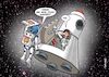 Cartoon: Lieferando (small) by Chris Berger tagged pizza,lieferdienst,space,weltraum,rakete,astronaut,pizzeria