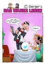 Cartoon: Medium (small) by Chris Berger tagged hellseher,wahrsagerin,kellner,restaurant,steak